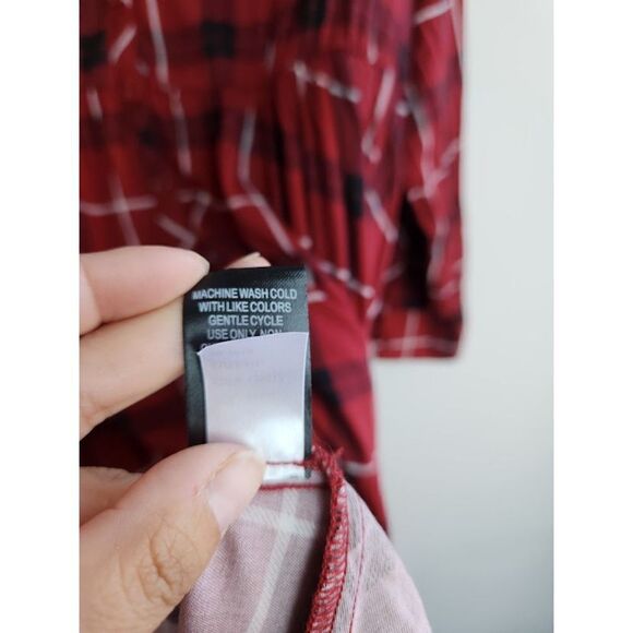 Torrid Red & Black Plaid Knee Length Button Down Shirt Dress size 2 or 2X - Picture 14 of 14